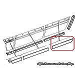 Alfa 164 Rear Left Door Upper Chrome Trim