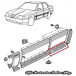 Alfa 164 Rear Left Door Lower Rubber Trim