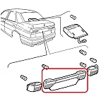 Alfa 155 Boot/Trunk Reflector & Lights Assembly
