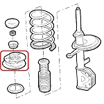 Alfa 33 907 Series Front Suspension Top Mount Set (3 Nuts Strut Top/IMOLA)