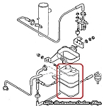 Alfa 164 2.0 TB V6 Fuel Vapor Charcoal Canister