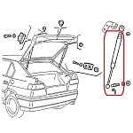 Alfa 33 Boot/Trunk Struts Set (No Spoiler)