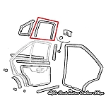 Alfa 155 Rear Left Door Window Slider Velvet