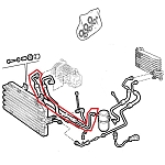 Alfa GTV/Spider Phase 1 Air Conditioning Hose (Compressor to Filter/Dryer)