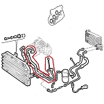Alfa GTV/Spider Phase 1 Air Conditioning Hose (Compressor to Condenser)