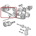 Alfa 155 2.6 V6/GTV & Spider 2.0 V6 TB Alternator Belt