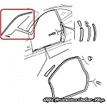 Alfa Spider/GTV Windscreen Metal Trim (Left Side)