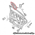 Alfa 166 Rear Right Door Decorative Vertical External Trim