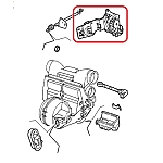 Alfa 164 Series 1, FL/92, Super, USA MY91/MY95 Air Distribution Stepper Motor Assembly (Automatic AC)