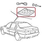 Alfa 164 FL92/Super/USA MY 94-95 Dome Light