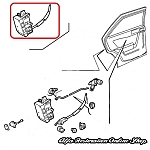 Alfa 155 Rear Left Door Locking Mechanism
