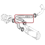 Alfa GTV/Spider 2.0 TB V6 Intercooler Hose (Turbo Compressor to Intake)