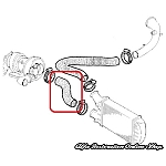 Alfa GTV/Spider 2.0 TB V6 Intercooler Hose (Turbo Compressor to Heat Exchanger)