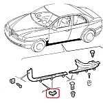 Alfa 156 Kick Panel Clip (On Chassis)