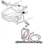 Alfa 146 Left Door Mirror Rubber Seal