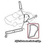 Alfa 156 All Models/Berlina Rear Left Door Seal (OEM)