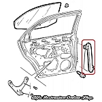 Alfa 156 Rear Left Door Window Slider
