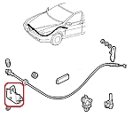 Alfa 166 Series 1 Hood/Bonnet Locking Mechanism (Alarm/LHD)