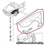 Alfa 156 GTA Front Left Wing (2001-2005)