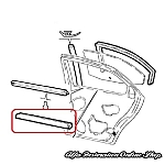 Alfa 156 All Models Rear Right Door Horizontal Window Trim (Inner Side)