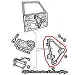Alfa 75/Milano Front Left Door Electric Window Regulator (FISPA/No Motor)