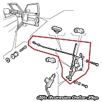 Alfa 75/Milano Front Right Door Locking Mechanism
