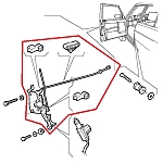 Alfa 75/Milano Front Left Door Locking Mechanism