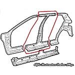 Alfa 164 Right Side B Pillar