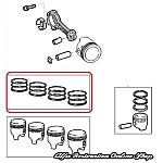 Alfa 33/Sprint/145/146 1.7 IE & 1.7 16V Piston & Rings Set (Standard Size)