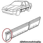 Alfa 164 Front Left Wing Plastic Shield/Trim