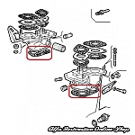 Alfa 33/Alfasud/Sprint Lower Intake Manifold Gasket Set (Boxer 8V Twin Carburetor Engines)