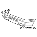 Alfa 33 907 Series Front Bumper (predisposed for painting)