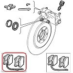 Alfa 75/Milano/SZ/RZ/Giulietta/Alfetta All Models Rear Brake Pads Set