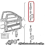 Alfa 155 Front/Rear Left Door Upper Hinge
