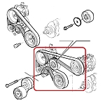 Alfa 145/146/155/GTV/Spider 2.0 Twin Spark Accessories Belt