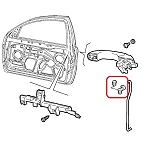 Alfa 147/GT Front Door Exterior Door Handle Rods Repair Kit