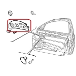 Alfa 147/GT Front/Rear Right Door Interior Pull Handle Frame