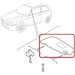 Alfa 147 Left Sun Visor (Grey/LHD)