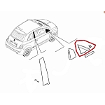 Fiat 500/500 Abarth A-Pillar Right Decorative Triangle