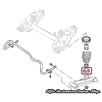 Alfa 145/146/155 Rear Suspension Spring Lower Rubber Mount/Ring