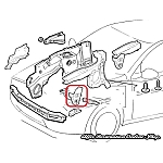 Fiat Barchetta/Punto - Lancia Y Right Chassis Rail Lower Bracket