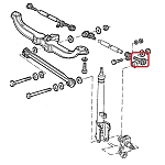 Alfa 164/GTV/Spider Rear Suspension Adjustable Outer Threaded Bush (Left Thread)