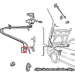 Alfa 33/Alfasud/Sprint Hood Release Emergency Cable