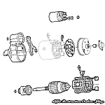 Alfa 33/Alfa 75 4 Cyl Magnetti Marelli Starter Motor Clutch