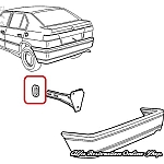 Alfa 33 905/907 Series Rear Bumper Brackets Oval Plates