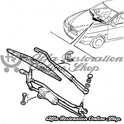 Alfa 156 Windscreen Wiper Motor and Arm Assembly (RHD Vehicles/1997-2002 Models)