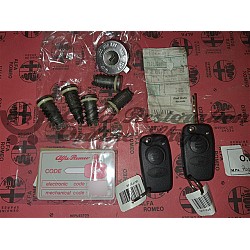 Alfa 166 Door/Ignition Lock Set with Keys and Electronic Code (1998-2007 models)