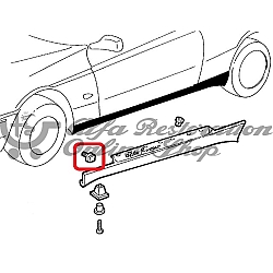 Alfa 145/146/155/156/GTV/Spider Side Skirt Plastic Clips (Set of 10 pcs)