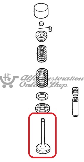 Alfa 75/Spider 115 Series 1.6/1.8 Exhaust Valve