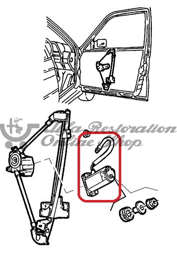 Alfa 164 Front/Rear Right Door Window Regulator Motor